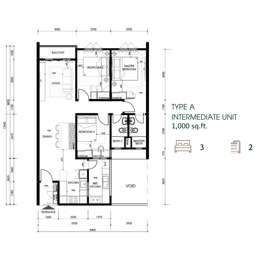D'Hazelton Type A floor plan