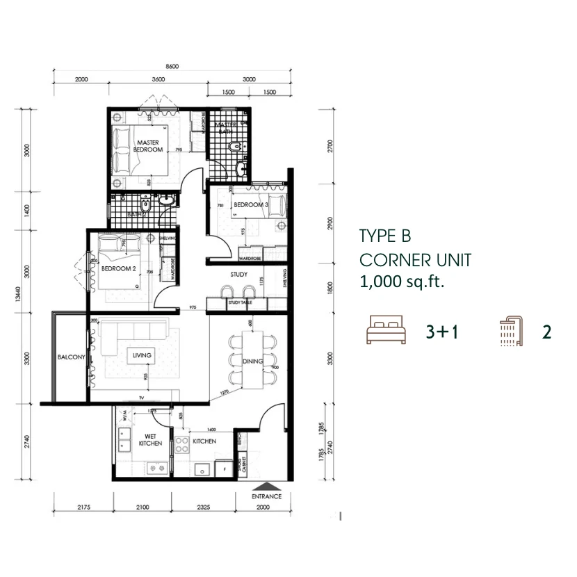 D'Hazelton Type B floor plan