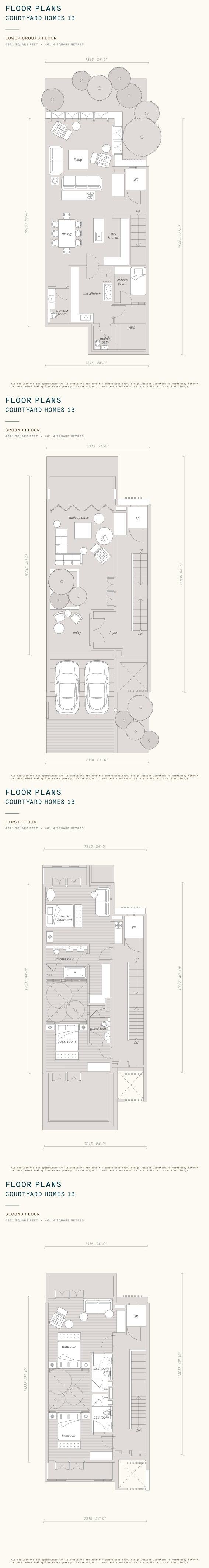 Emerald Bay Courtyard Homes 1B complete developer floor stack