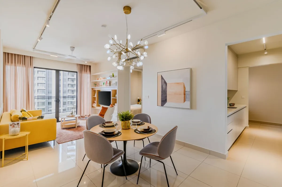 GEM Residences show-unit living room