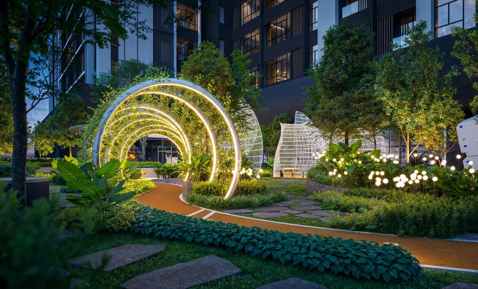 Gen Sphere garden path - marketing illustration
