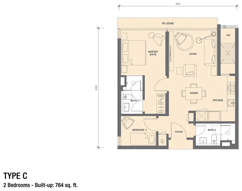 Grand Medini Type C floor plan