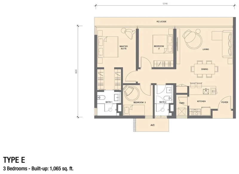 Grand Medini Type E floor plan