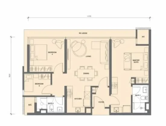 Grand Medini Type F floor plan