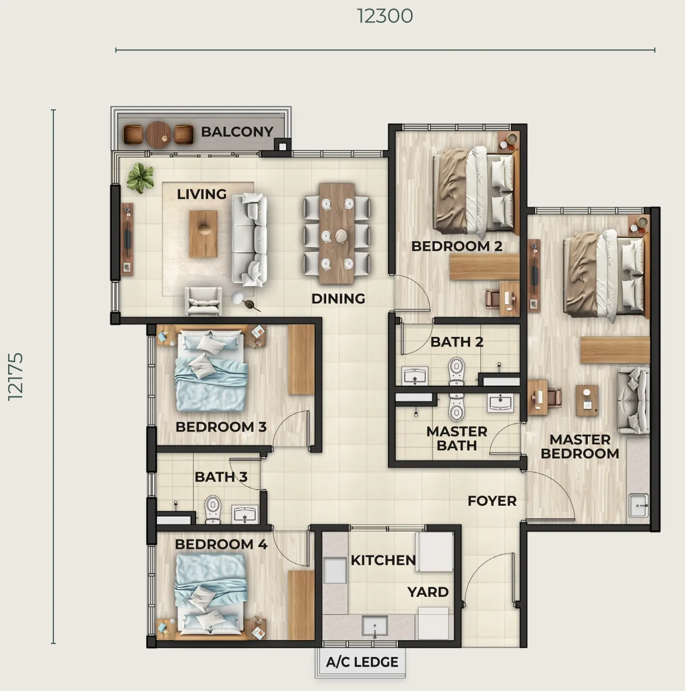 Hillview at Senibong Cove Type D1 floor plan