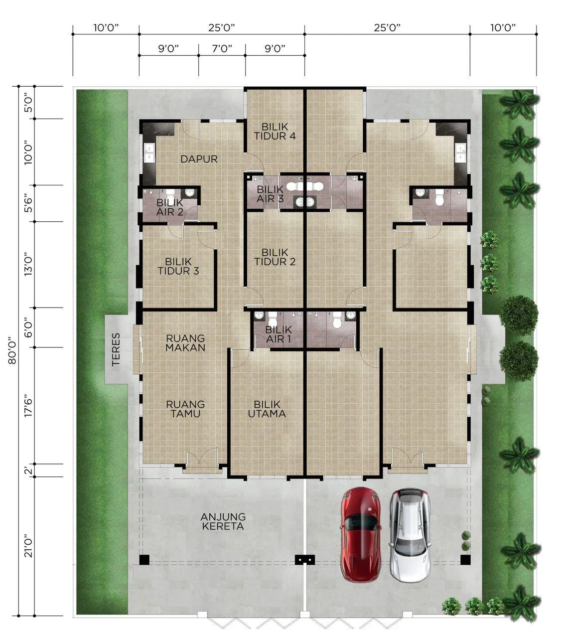 Klebang Ria Phase 8A Cluster home floor plan