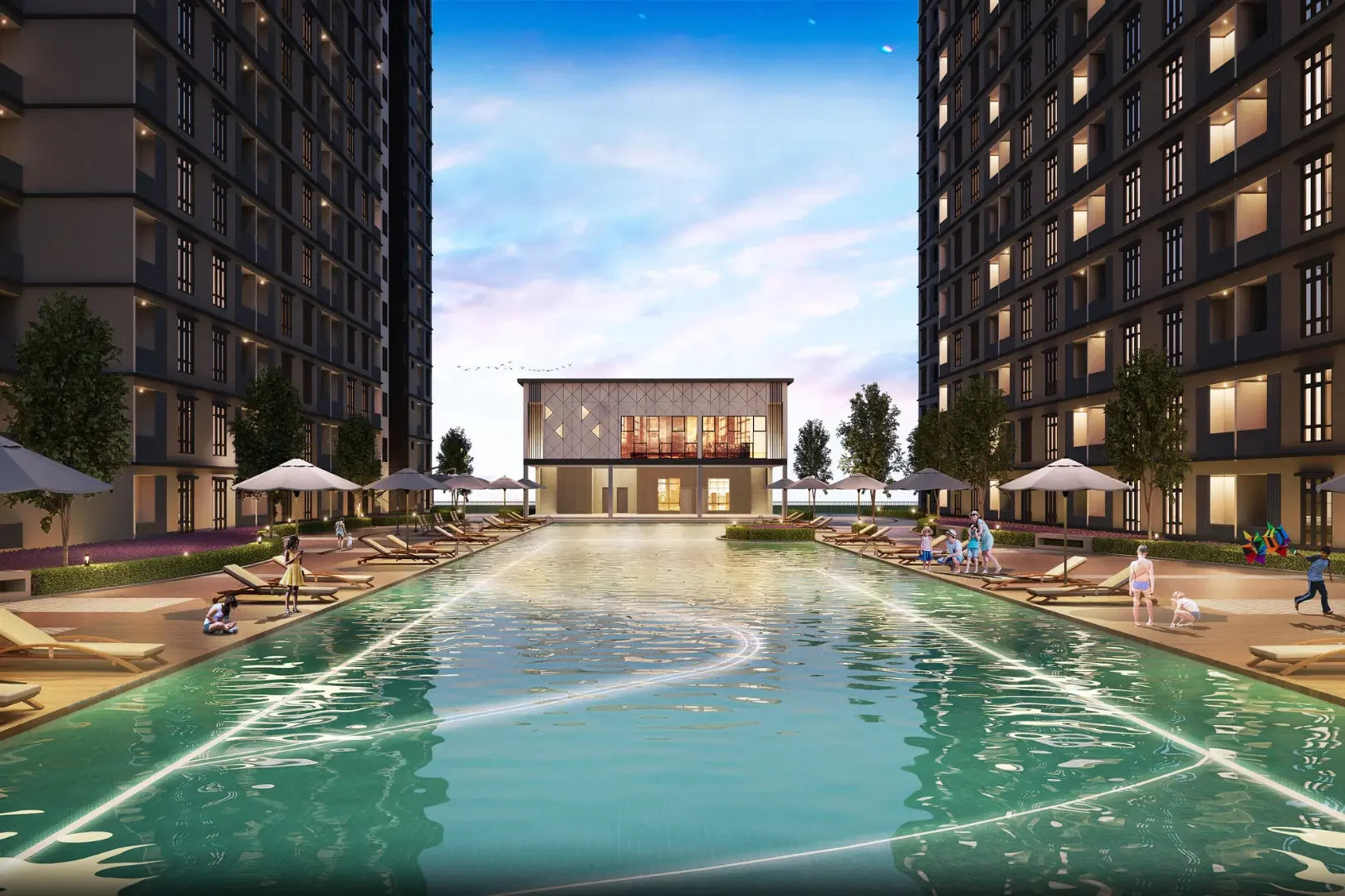 KSL Austin Legacy pool and deck - marketing illustration