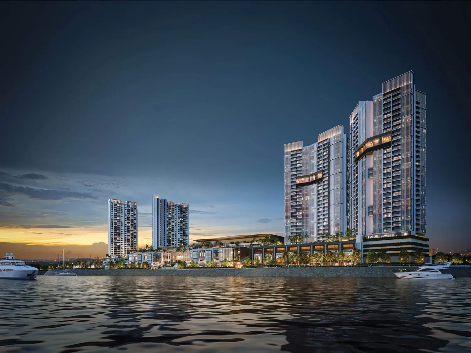 Lightwater Residences waterfront overview