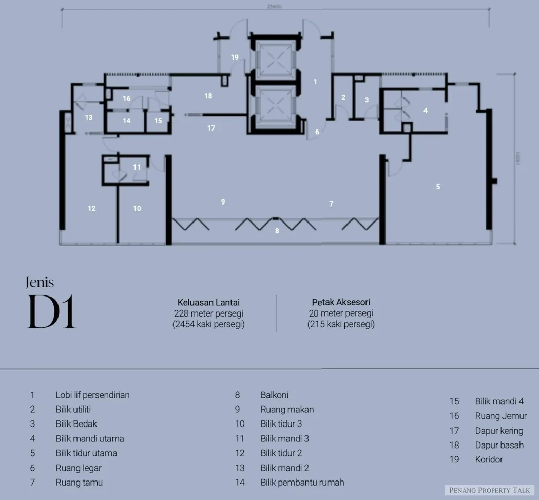 Lightwater Residences Type D1 floor plan
