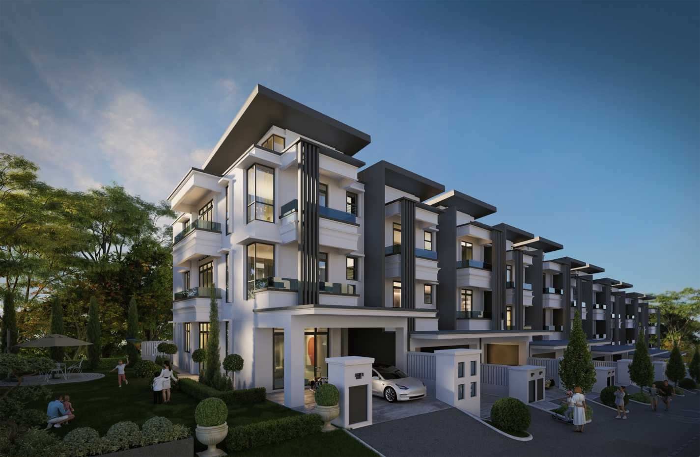 Maison 23 terrace-home exterior artist impression from approved brochure