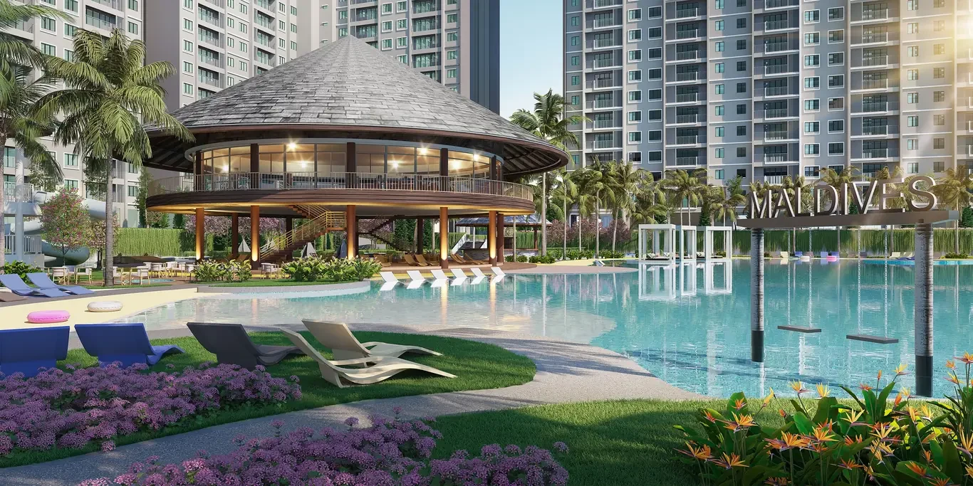 Maldives Residences residential pool deck