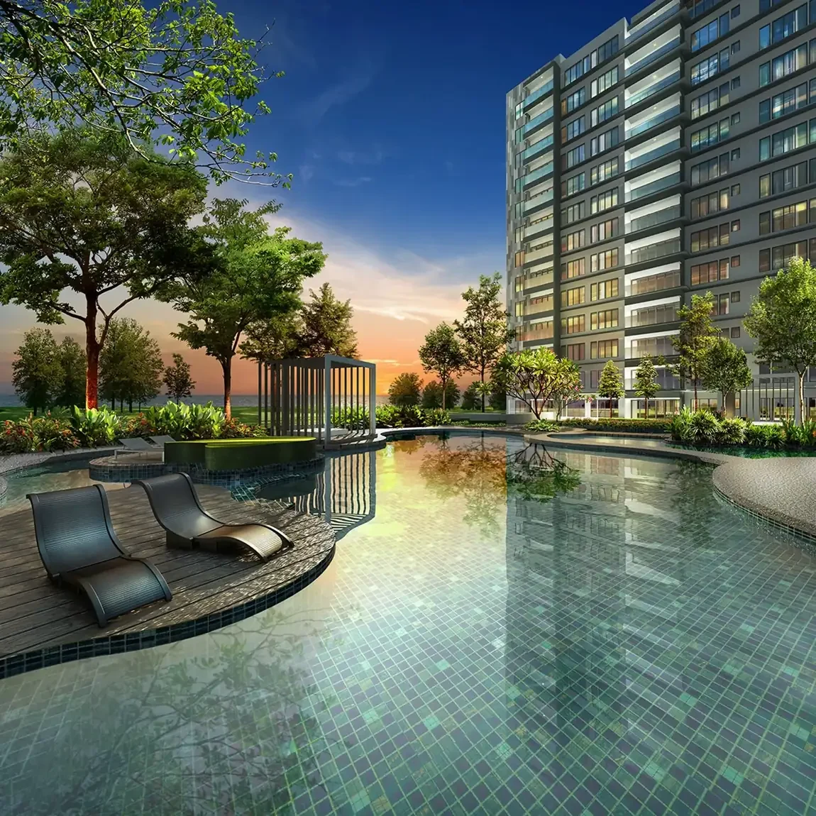 Marina 2 Residences pool deck