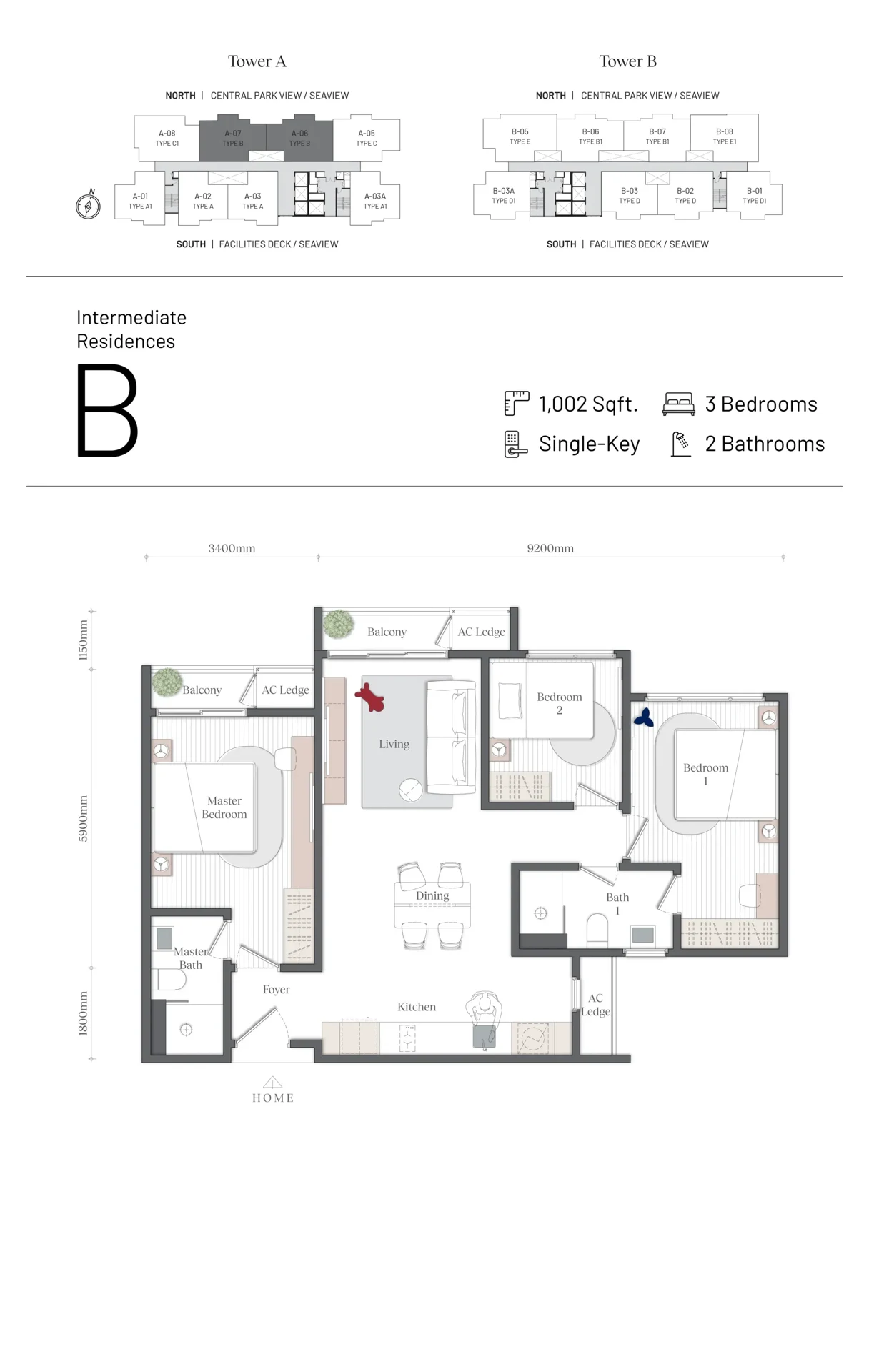 Mezon Type B floor plan