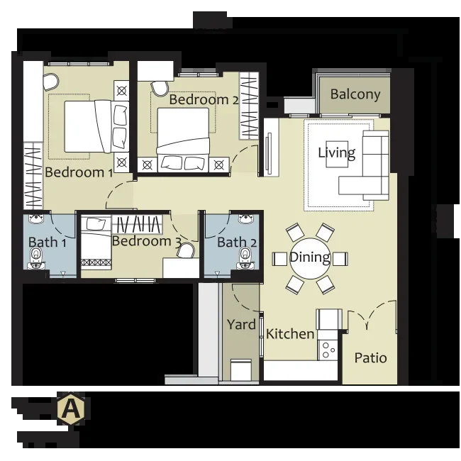 Montview Residences Type A floor plan