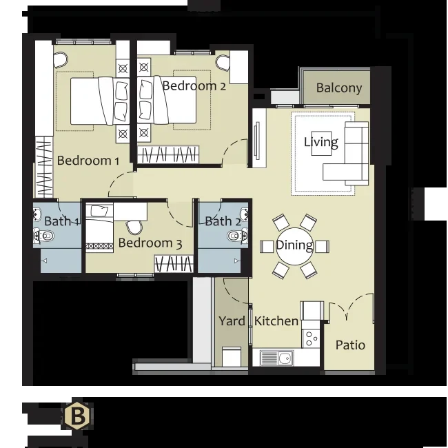Montview Residences Type B floor plan