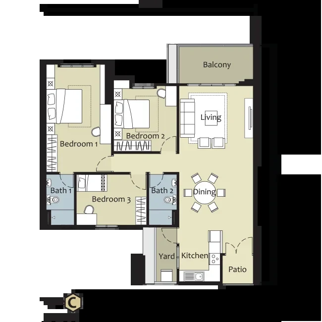 Montview Residences Type C floor plan