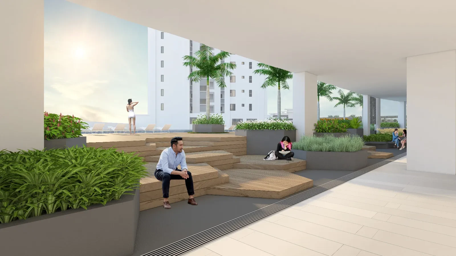 Montview Residences podium garden