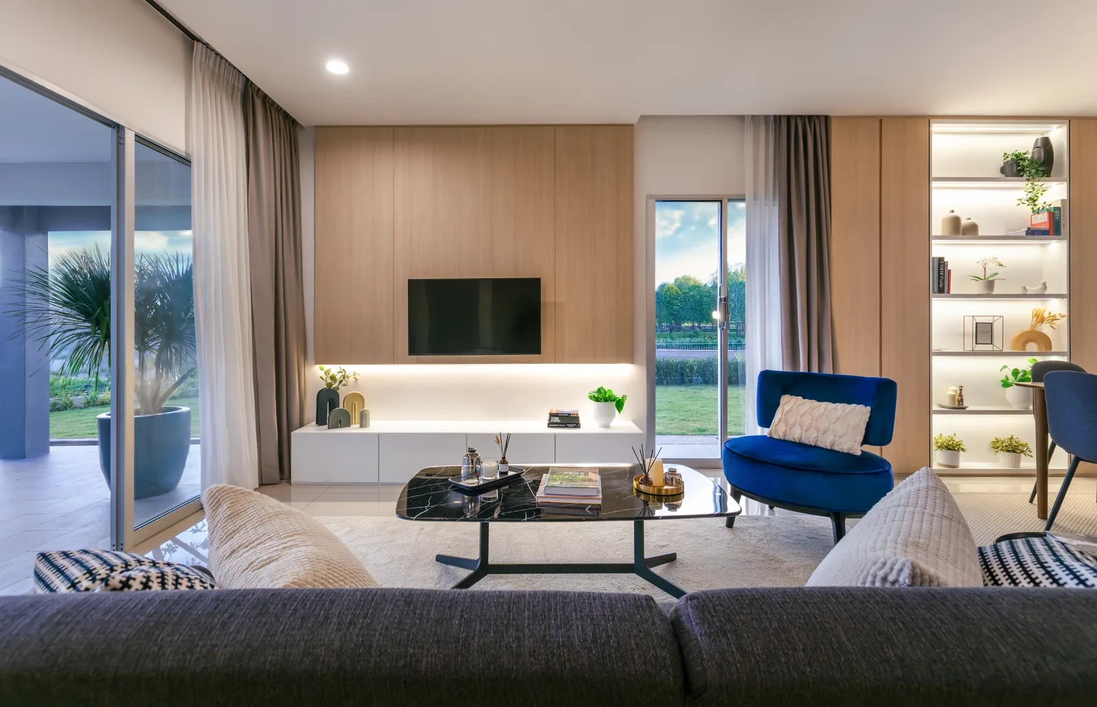 Olive Grove living room - show unit