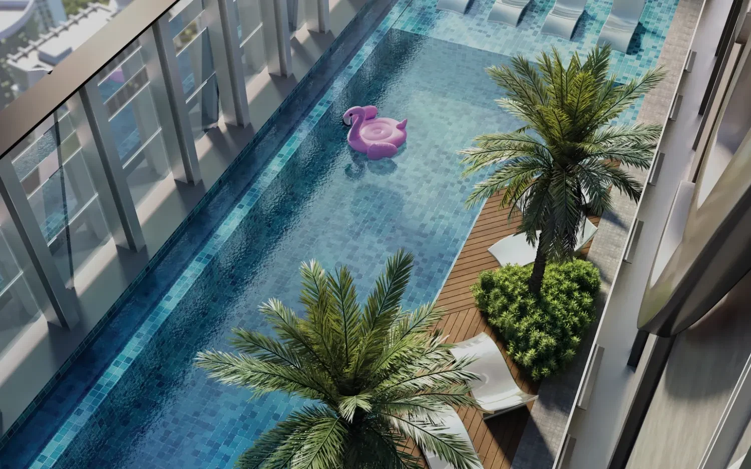SO/ KL Residences at Oxley Towers pool deck