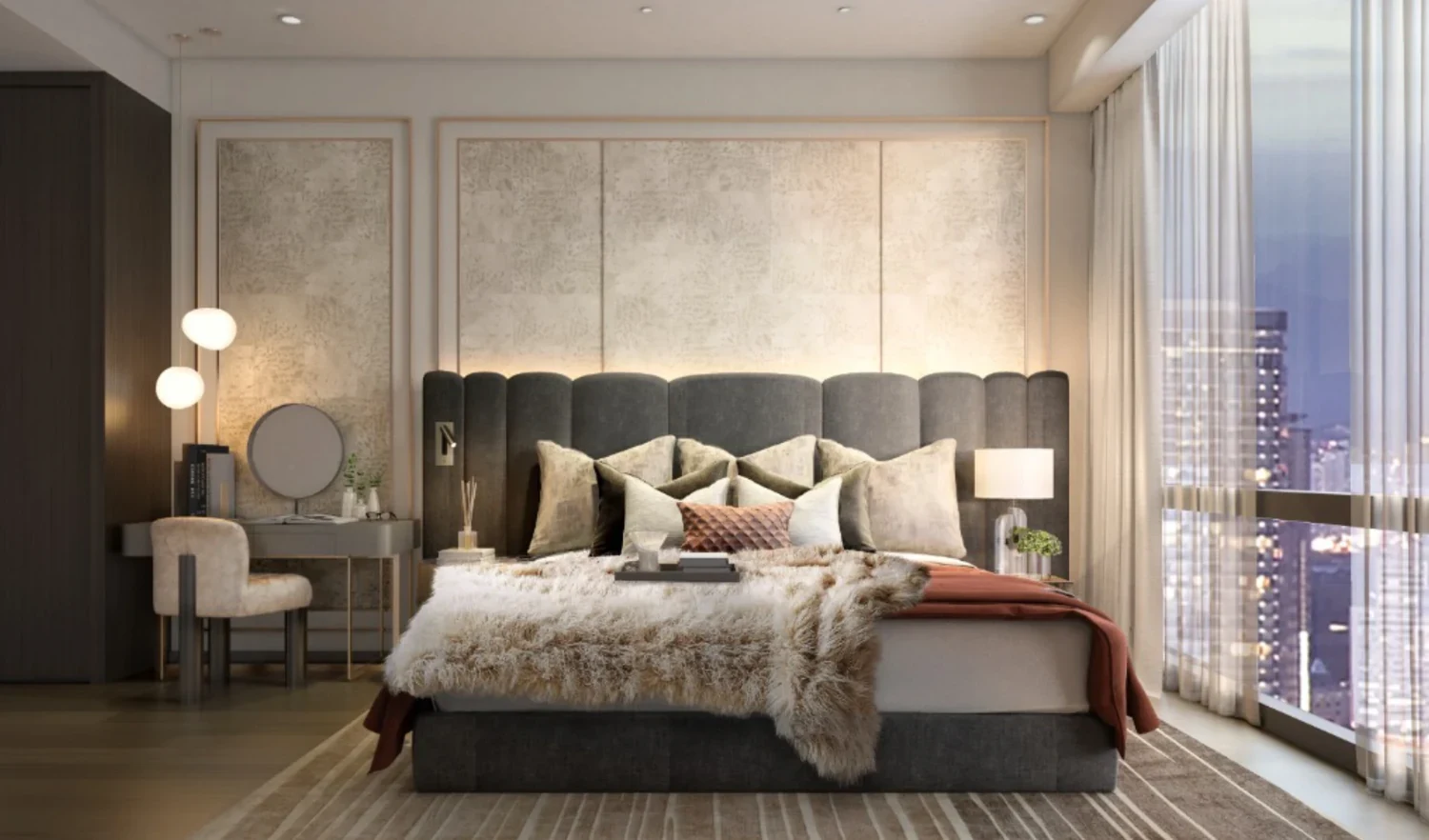 SO/ KL Residences at Oxley Towers show-unit bedroom