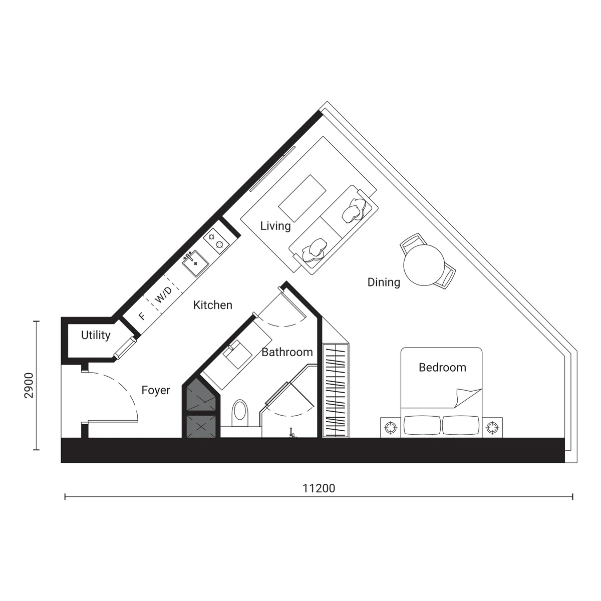 SO/ KL Residences at Oxley Towers Compact suite layout floor plan