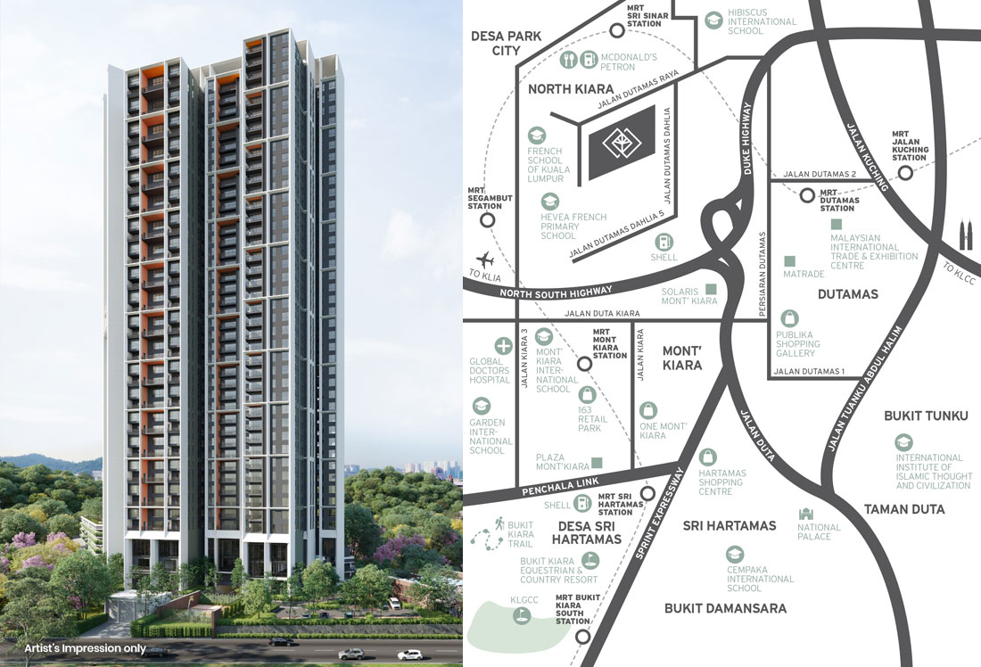 Papyrus North Kiara location map