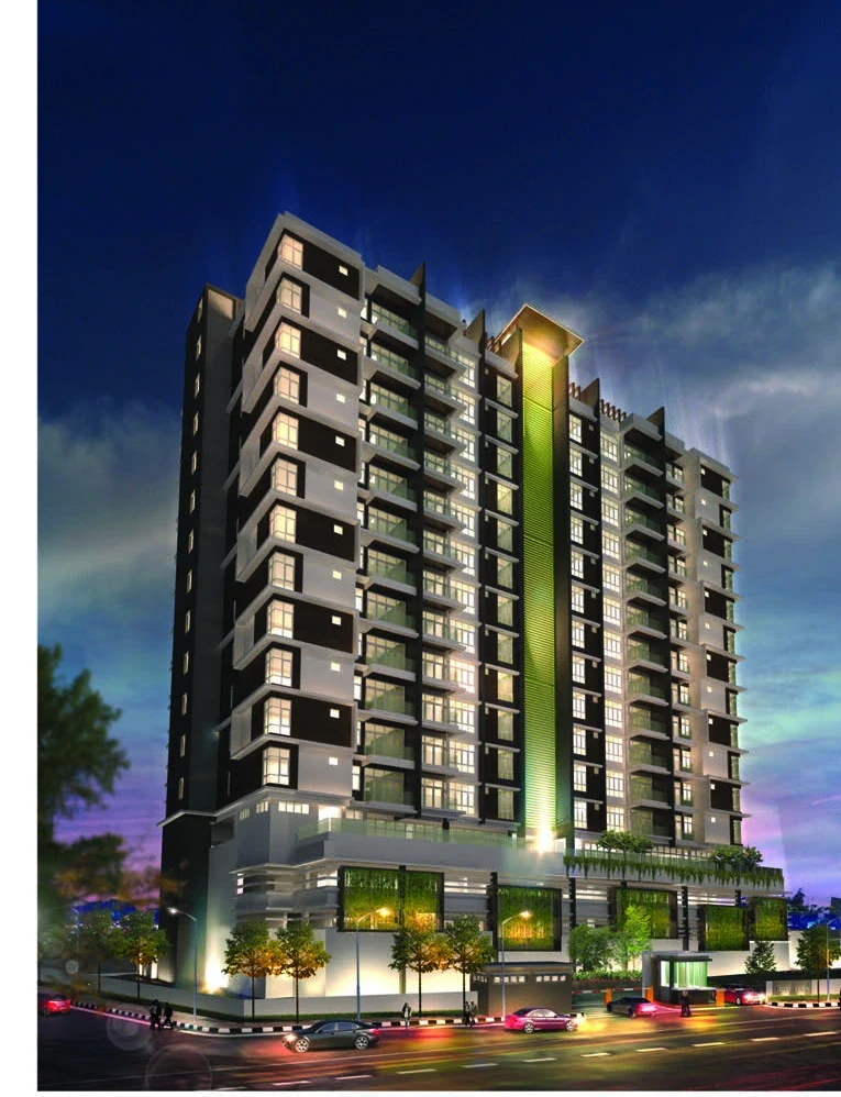 Paradigm Suites evening exterior