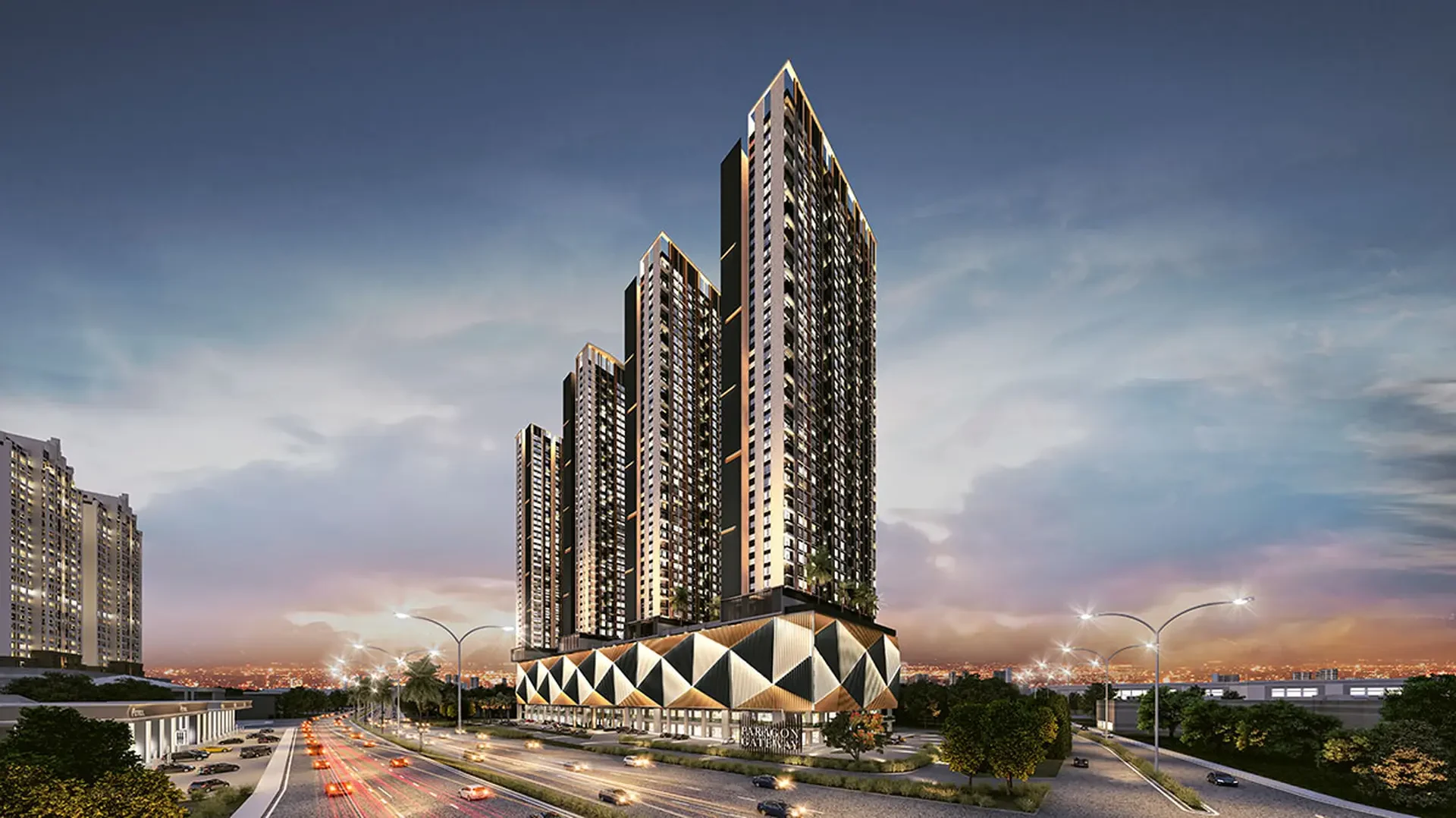 Paragon Gateway residential towers - marketing illustration