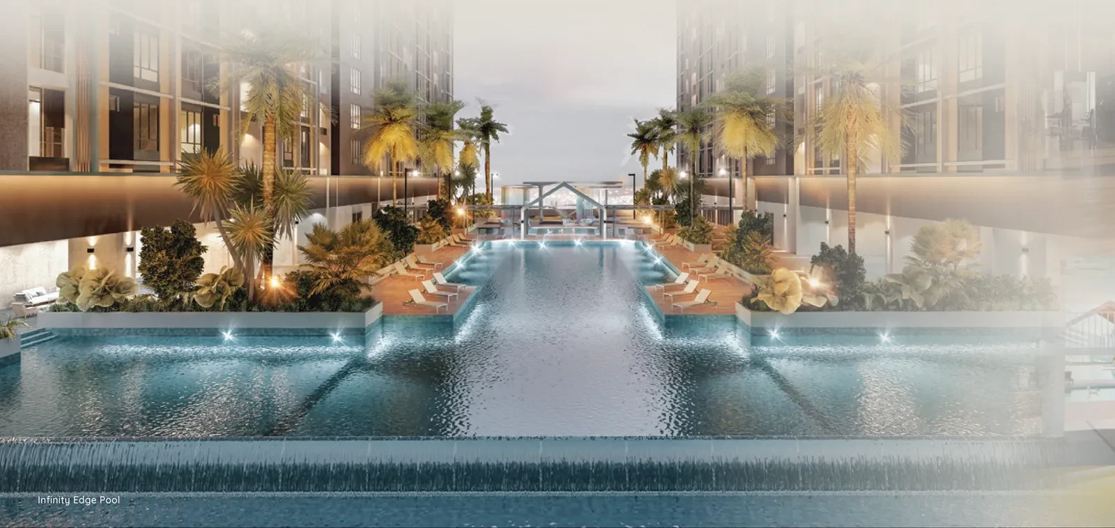 Paragon Gateway swimming pool - marketing illustration