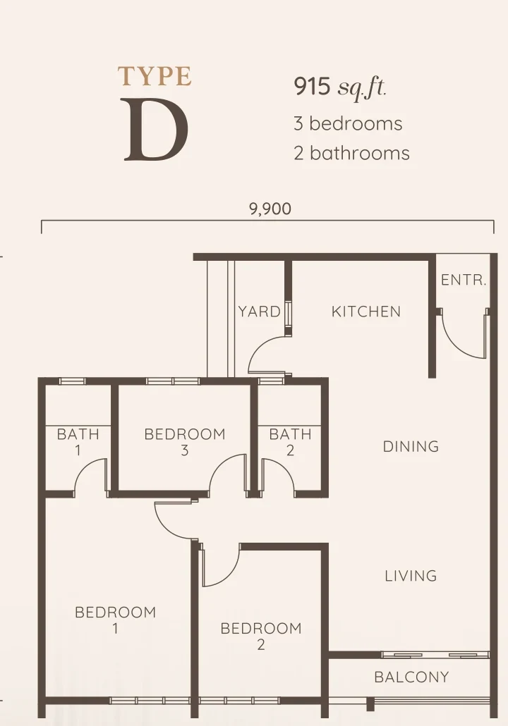 Paragon Gateway Type D floor plan