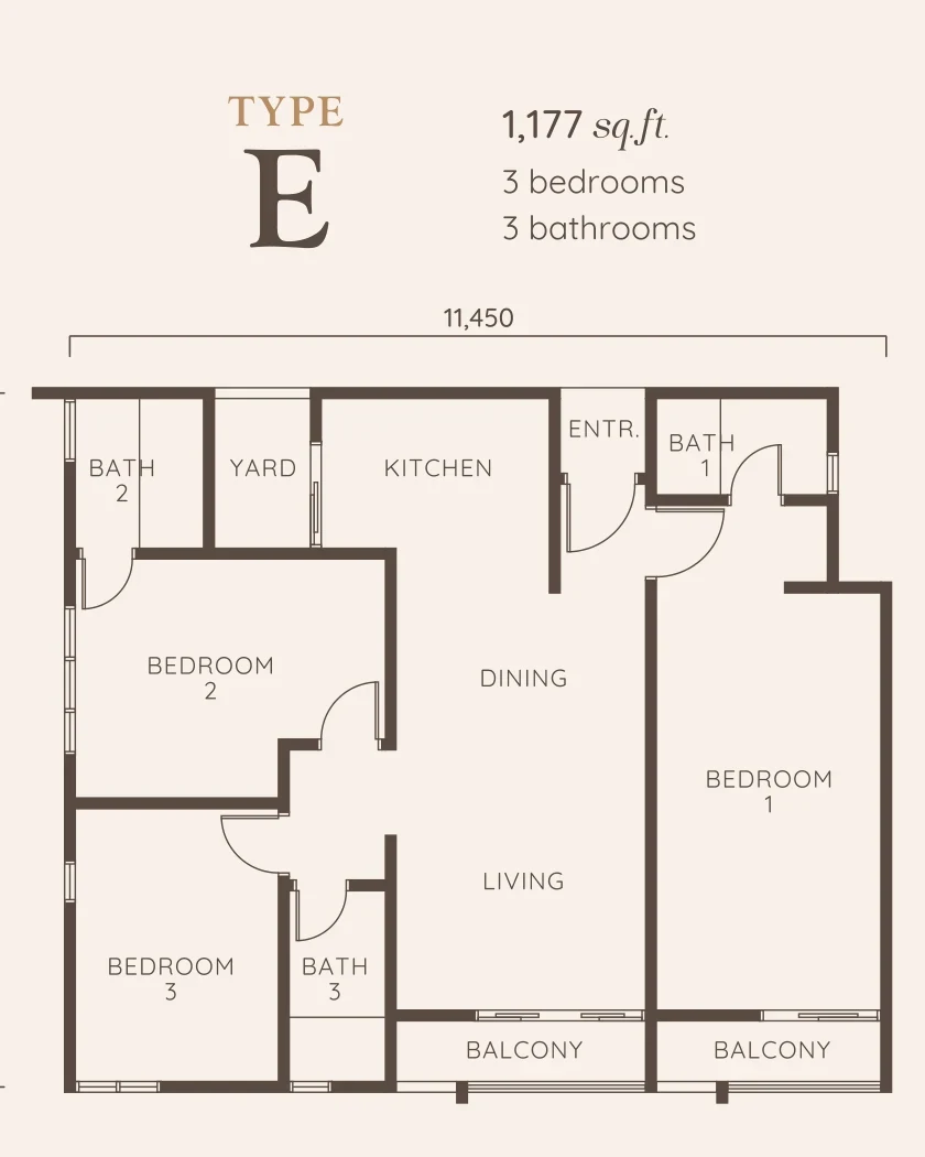 Paragon Gateway Type E floor plan