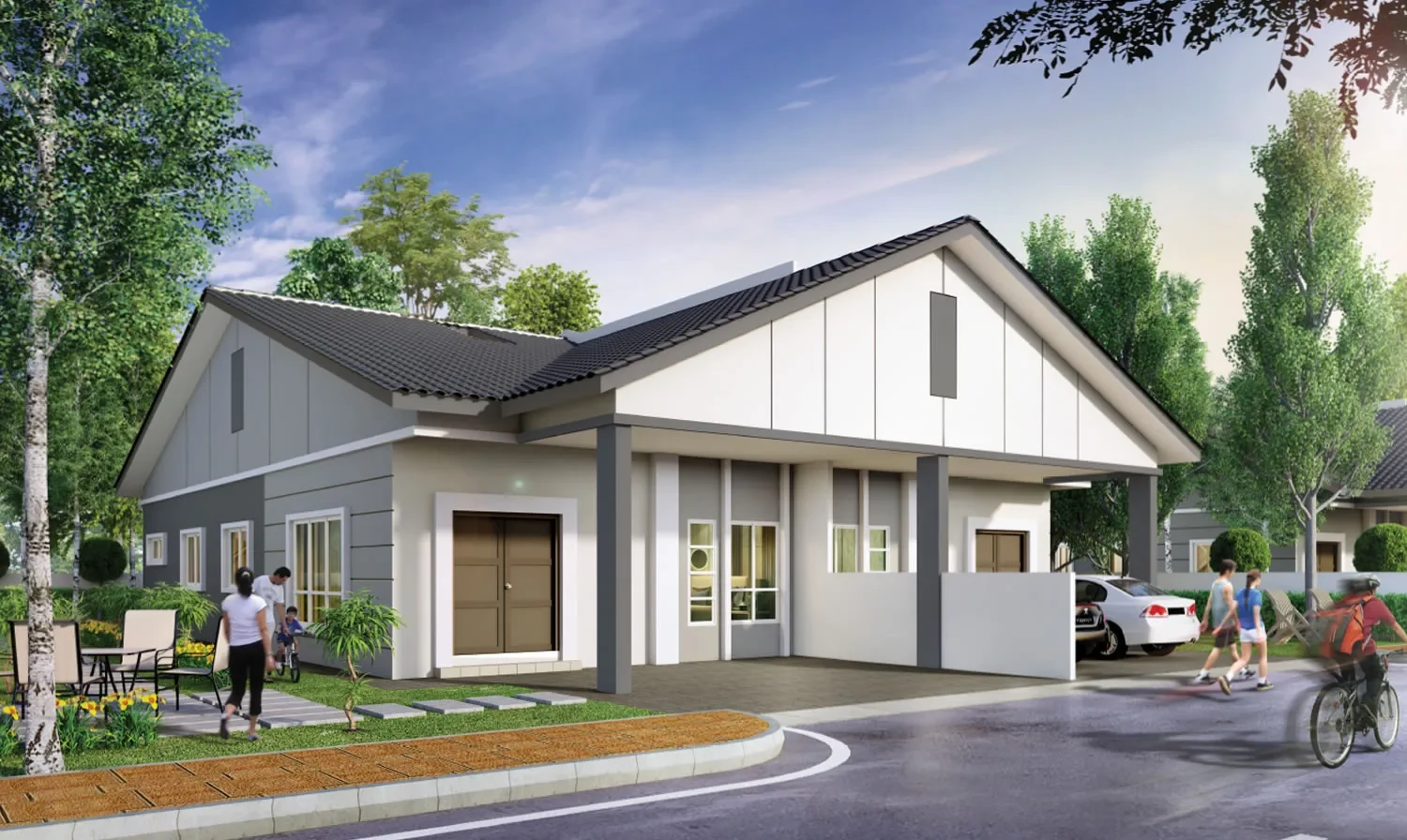 Pengkalan Suria single-storey exterior - artist impression
