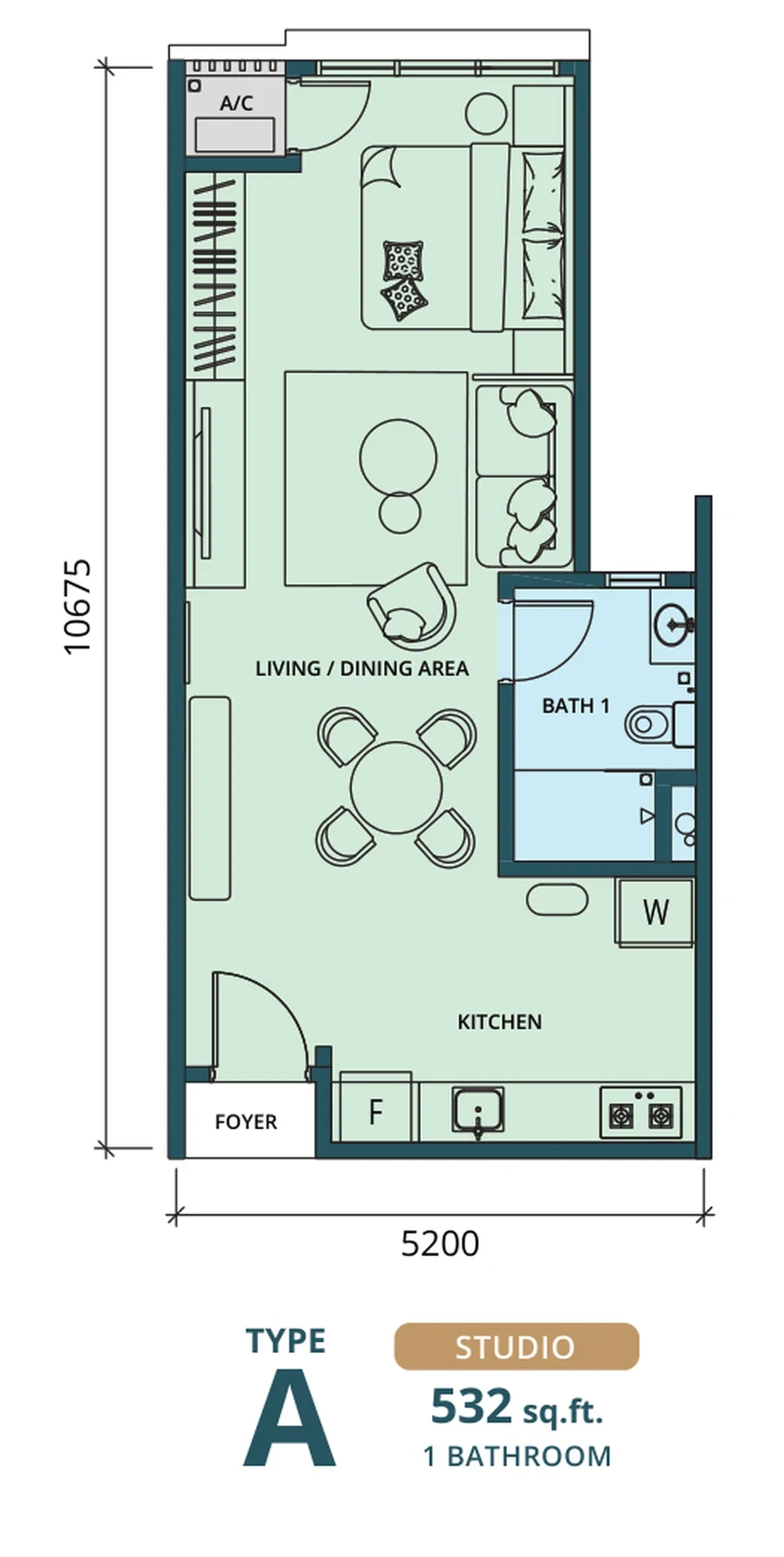 Ponderosa Regency Type A floor plan