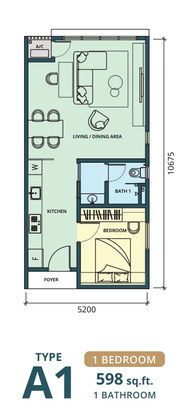 Ponderosa Regency Type A1 floor plan