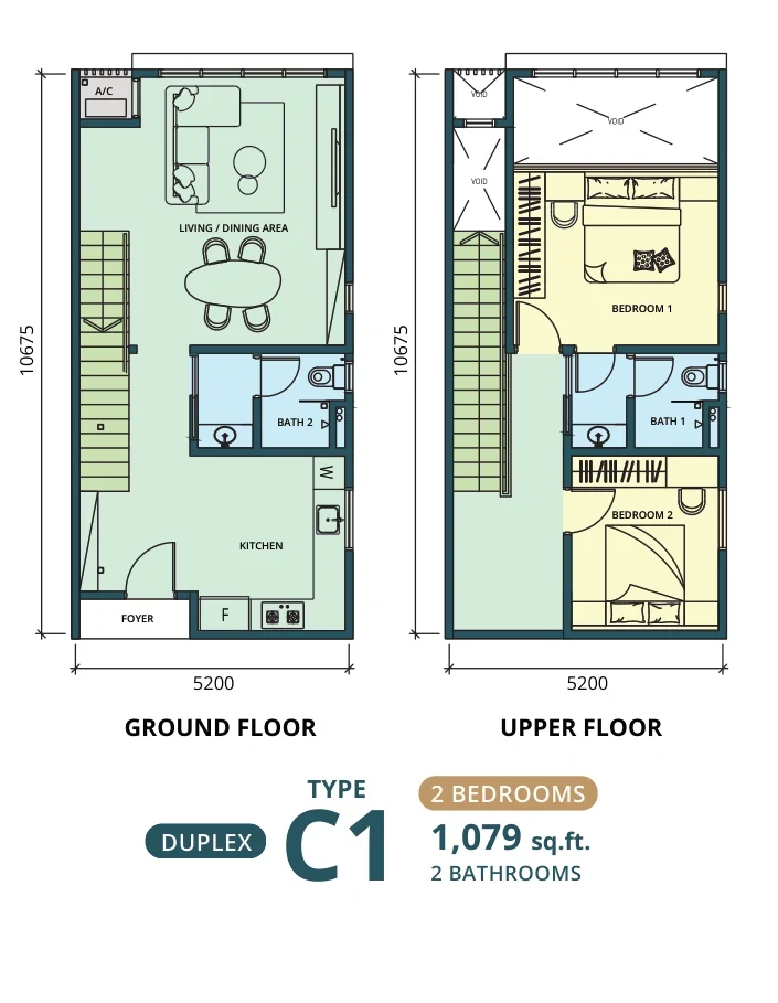 Ponderosa Regency Duplex C1 floor plan