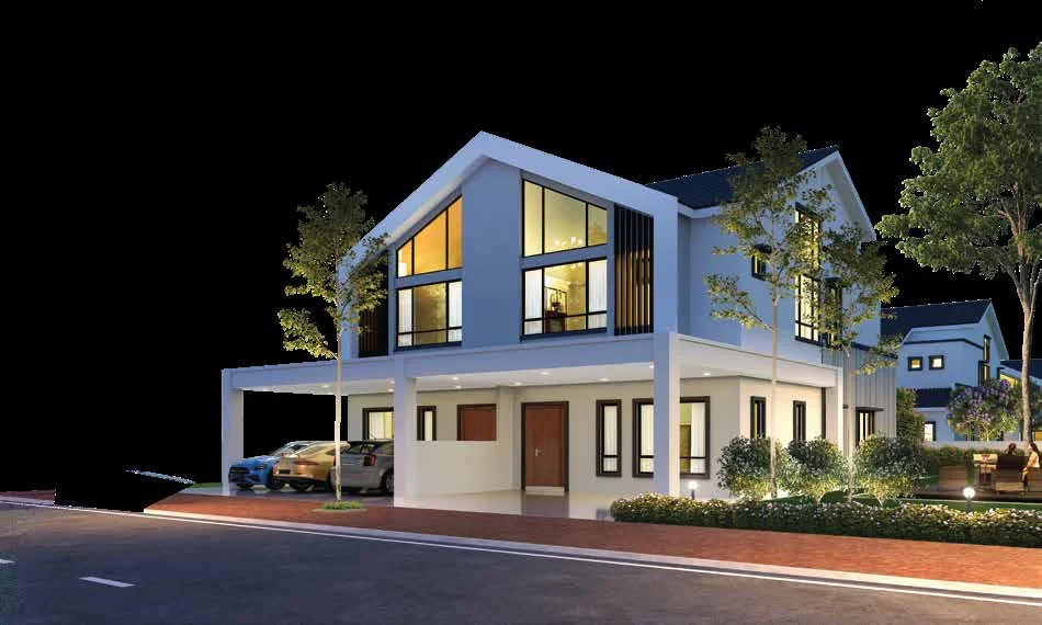 Pulai Heights semi-detached exterior - project photo