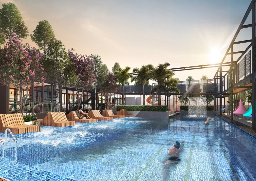 Raffles 188 pool deck - artist impression
