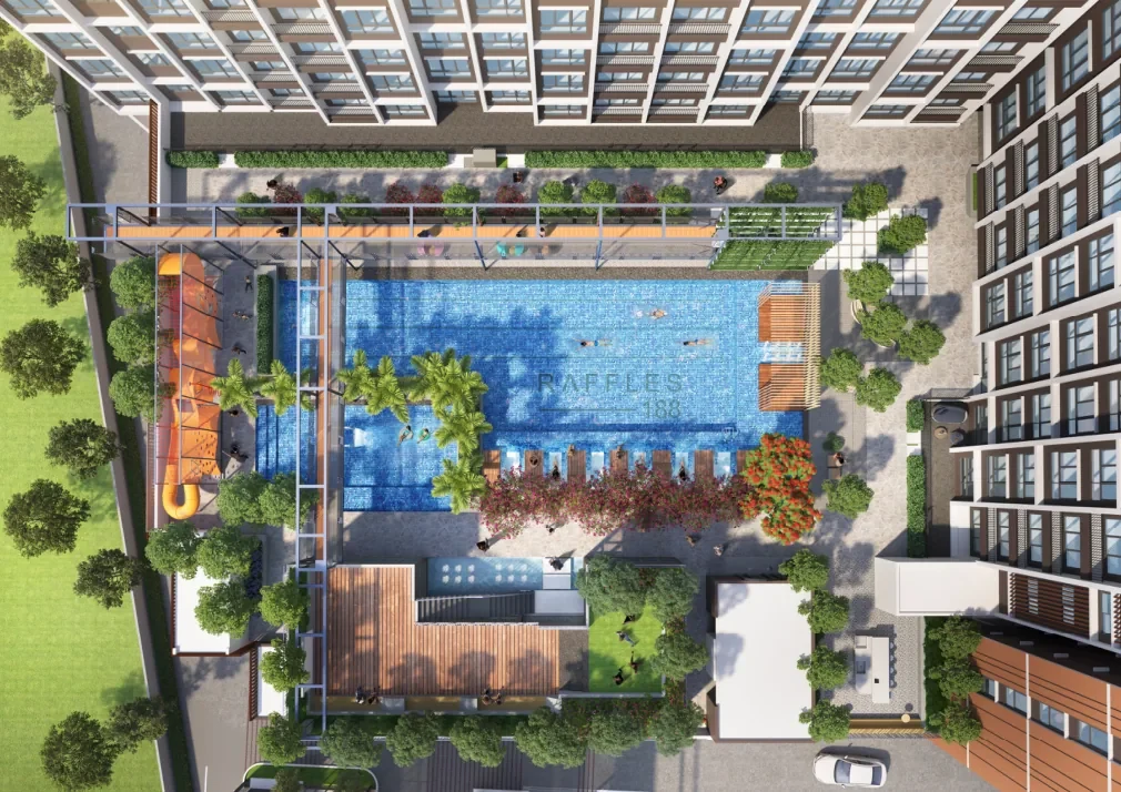 Raffles 188 courtyard overview - artist impression