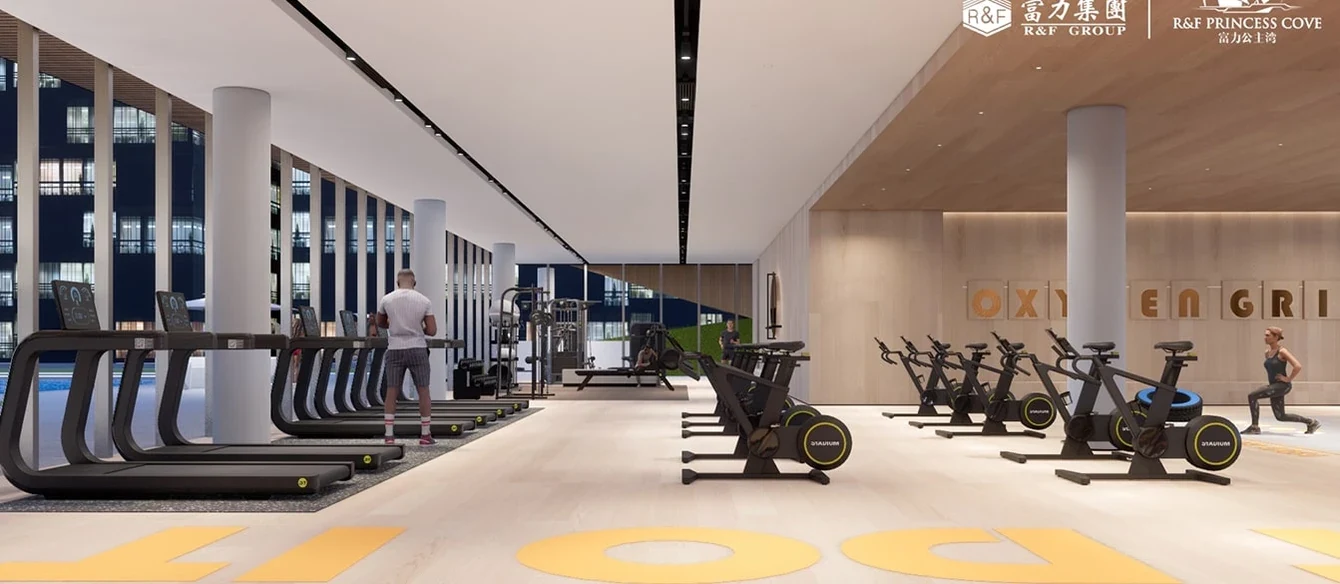 R&F Princess Cove Phase 3 gymnasium - marketing illustration