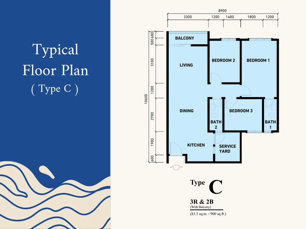 Santorini Ipoh Botani Type C floor plan