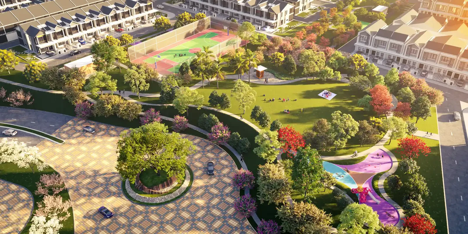 Sanubari 4A township park - marketing illustration