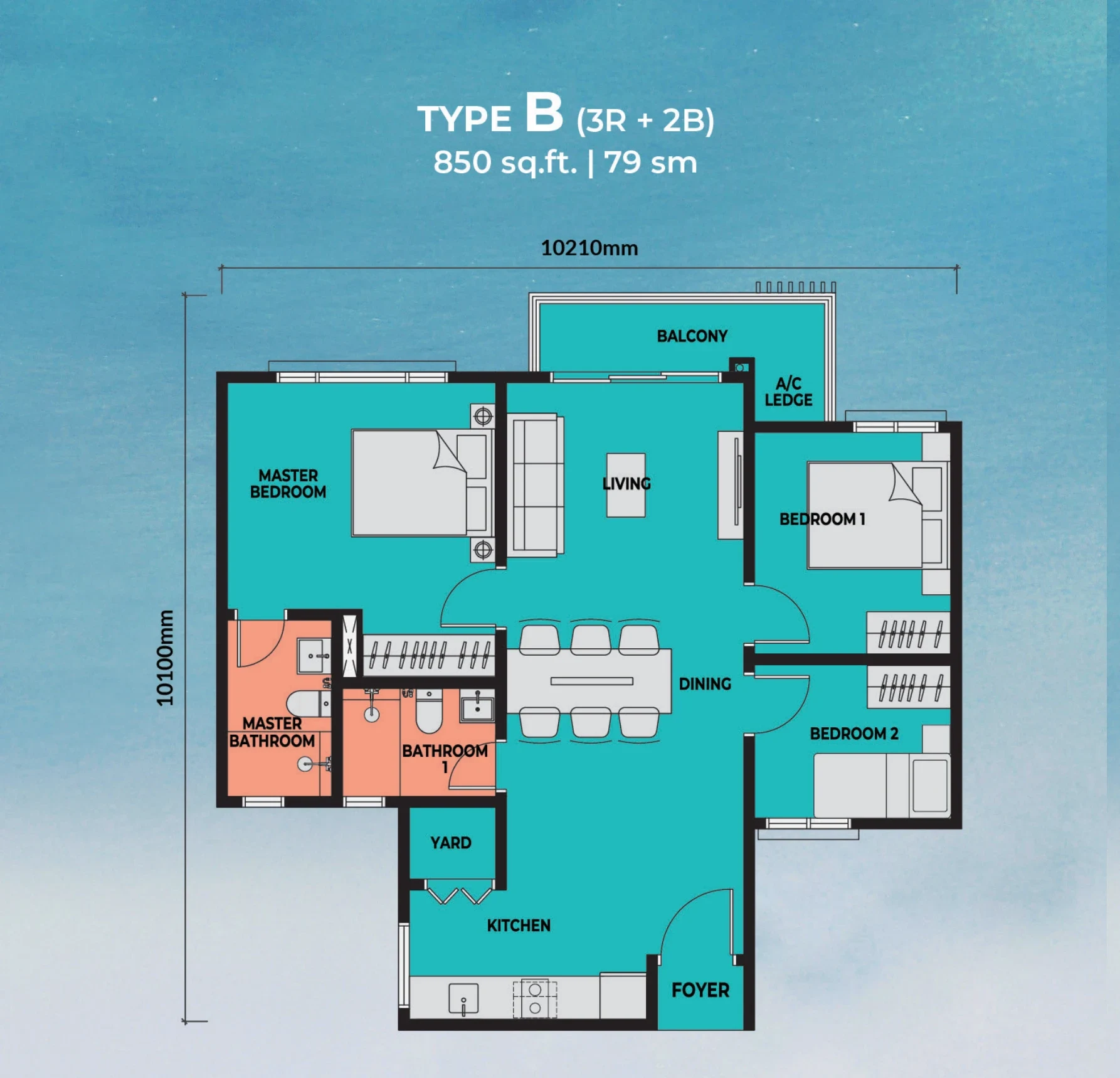 Sea Crestz Type B floor plan