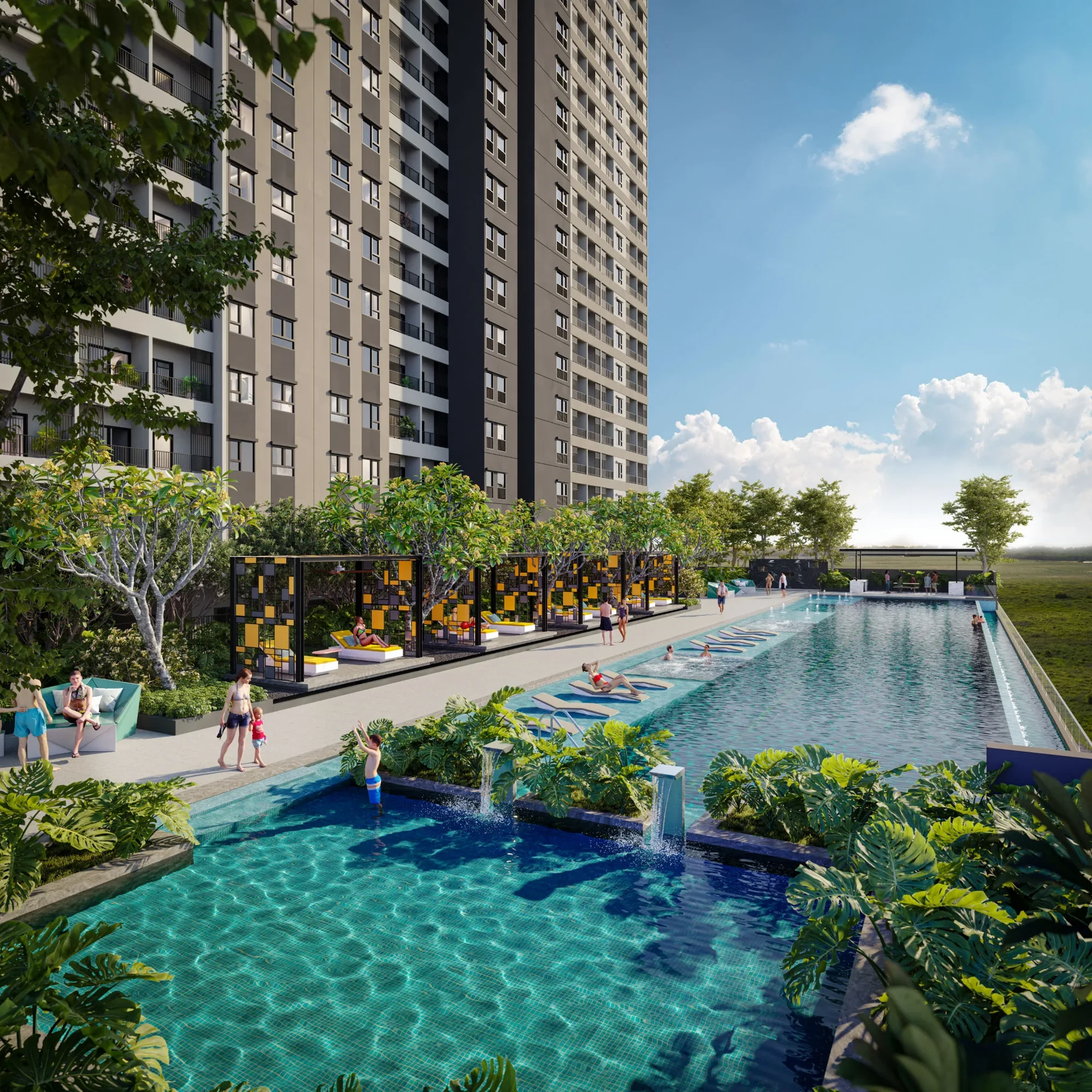 Seiras Residences residential pool deck