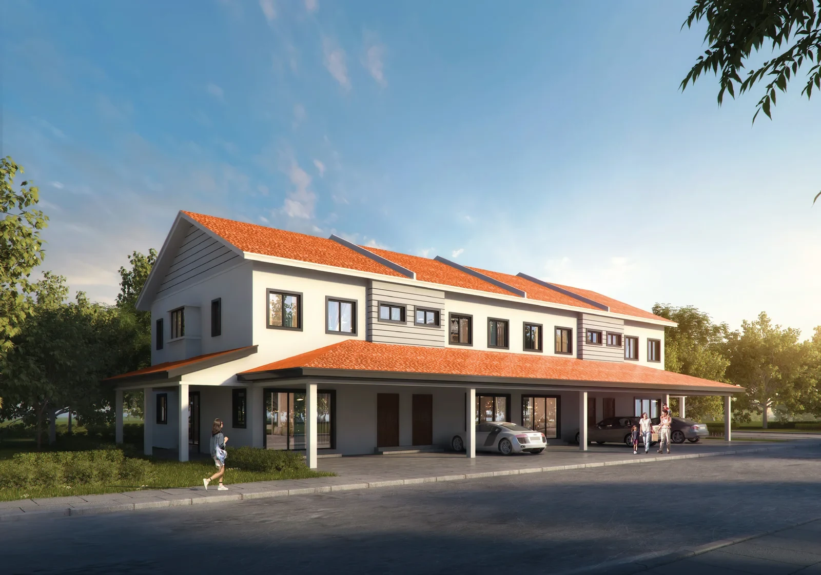 Silver Valley Gardens terrace exterior - artist impression