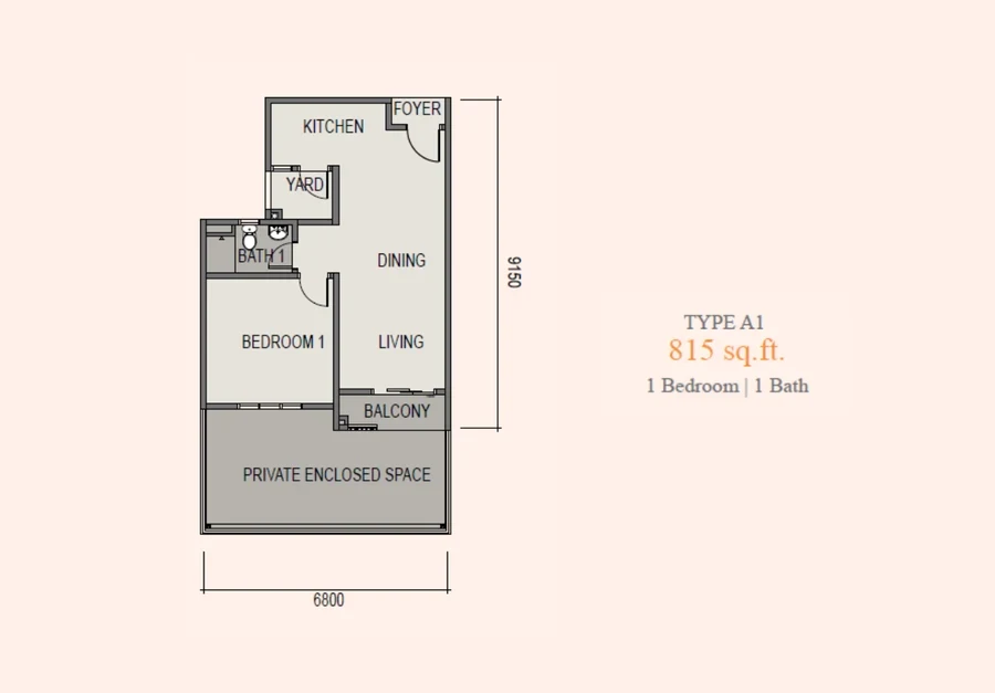Sky Curve Type A1 floor plan