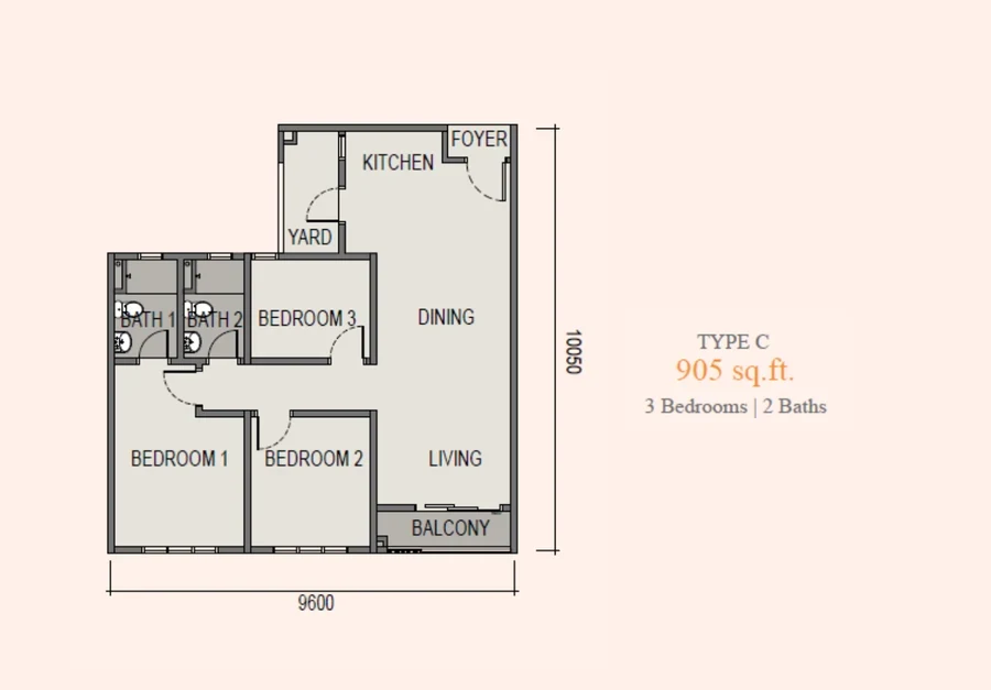 Sky Curve Type C floor plan