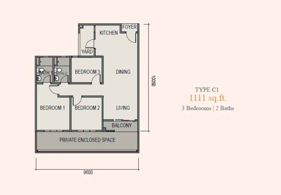 Sky Curve Type C1 floor plan