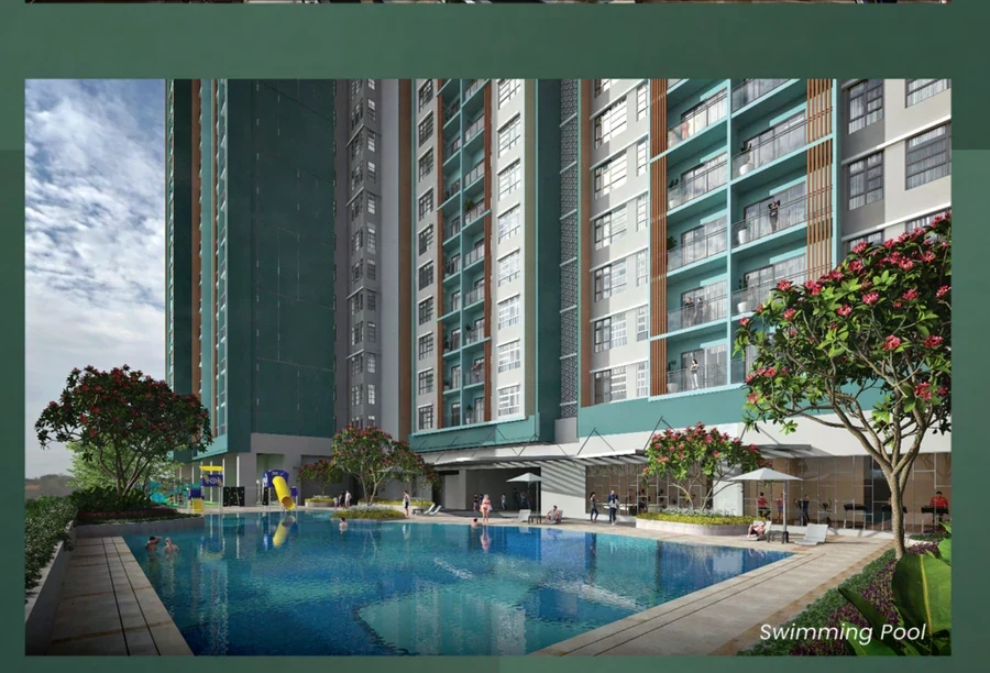 Southkey NADI Residences pool deck - marketing illustration