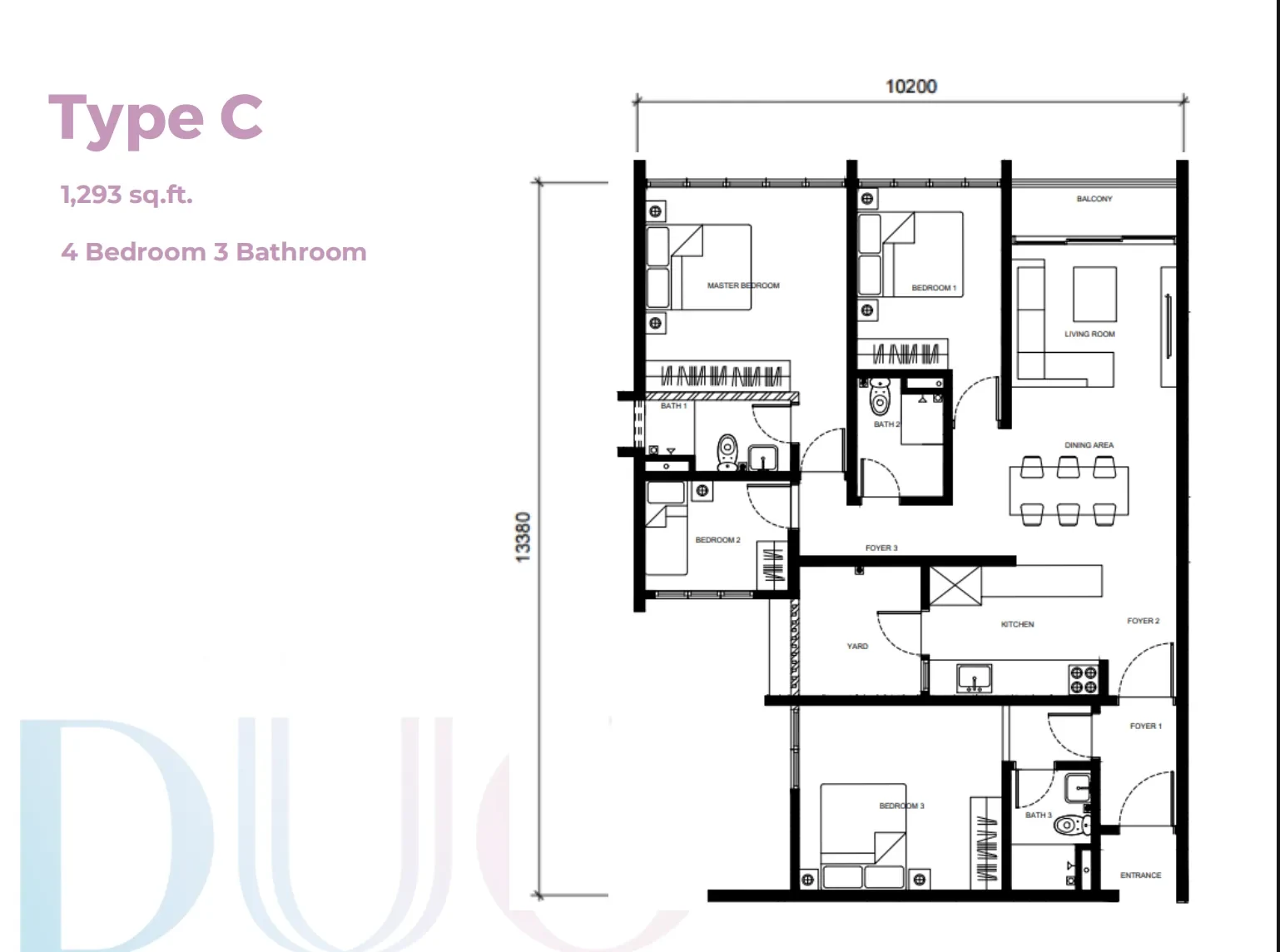 The Straits View DUO Type C floor plan
