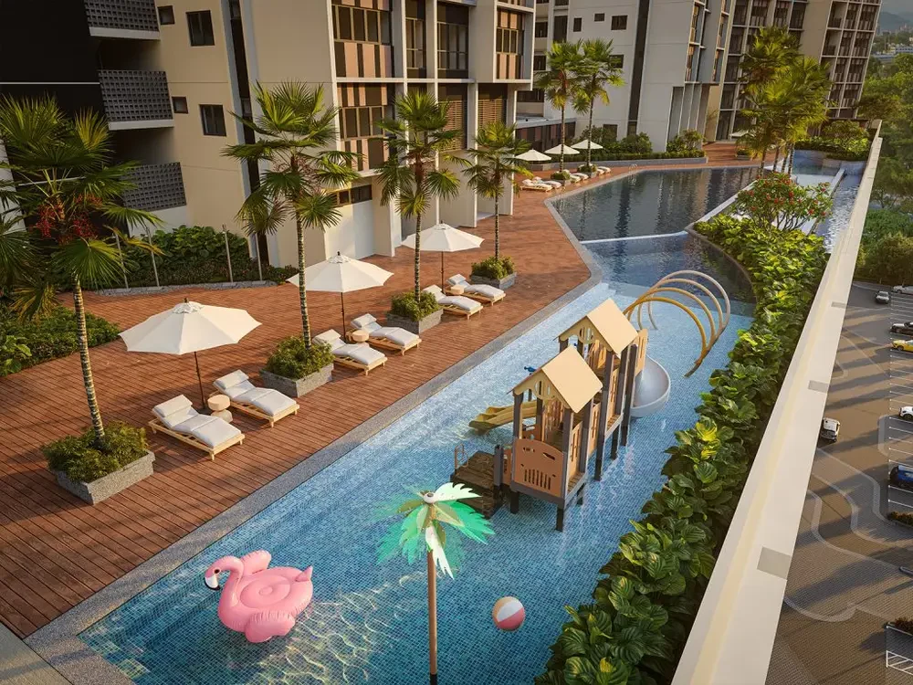 The Straits View DUO wading pool - marketing illustration